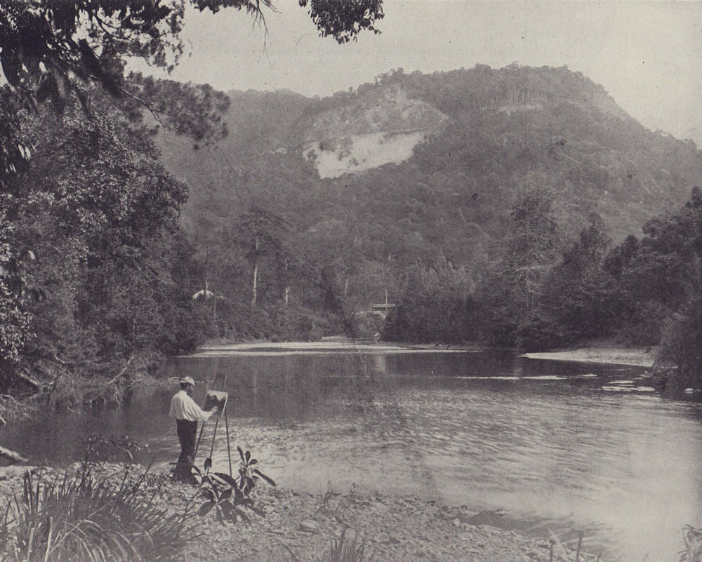 The Pink Lake, Normanton, Carpentaria, Queensland, Australia. STODDARD 1895